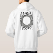 Veste À Capuche Abstract Black Hole Spiral Line Art  (Dos)