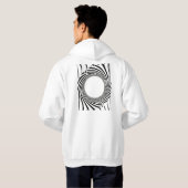 Veste À Capuche Abstract Black Hole Spiral Line Art  (Dos entier)