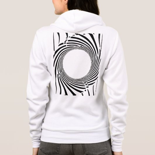 Veste À Capuche Abstract Black Hole Spiral Line Art  (Dos)