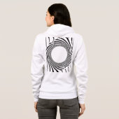 Veste À Capuche Abstract Black Hole Spiral Line Art  (Dos entier)