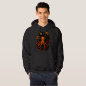 Veste À Capuche Abyss Kraken – Glowing Steampunk Octopus Hoodie (Devant entier)
