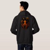 Veste À Capuche Abyss Kraken – Glowing Steampunk Octopus Hoodie (Dos entier)