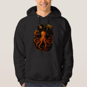 Veste À Capuche Abyss Kraken – Glowing Steampunk Octopus Hoodie (Devant)