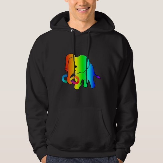 Veste À Capuche Acceptation active de l'autisme des éléphants de b (Devant)