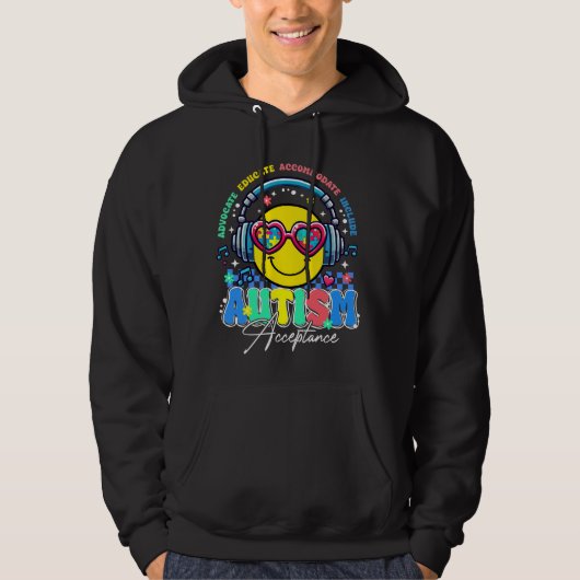 Veste À Capuche acceptation de l'autisme (2 (Devant)