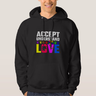 Veste À Capuche Accepter Comprendre l'amour Sensibilisation sur l'