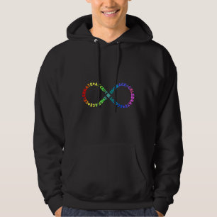 Veste À Capuche Accepter Embrace Célébrer Rainbow Infinity Symbole