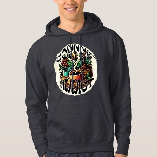 Veste À Capuche Addict au café (Devant)