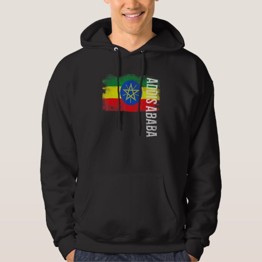 Veste À Capuche Addis-Abeba Éthiopie Drapeau Pour Hommes Ethiopien (Devant)