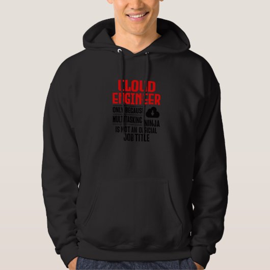 Veste À Capuche Administrateur Cloud pour un ingénieur devops Clou (Devant)