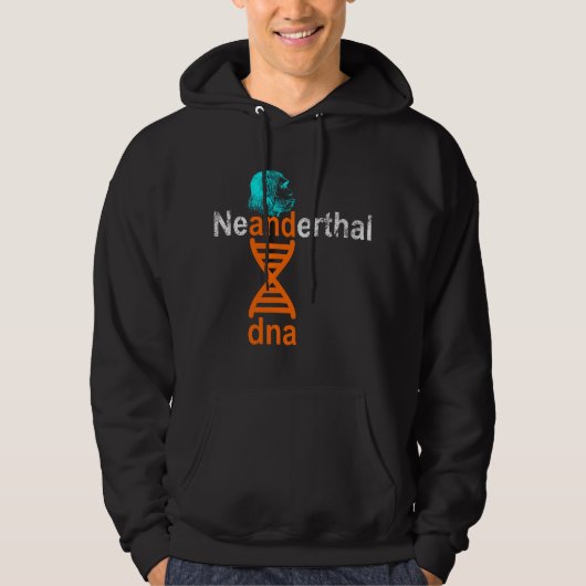 Veste À Capuche ADN double hélice génétique de Neandertal (Devant)