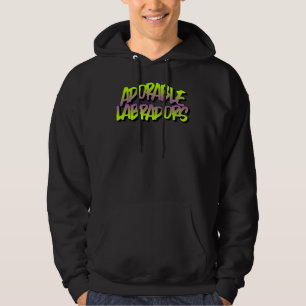 Veste À Capuche Adorable Labradors Neon Graffiti