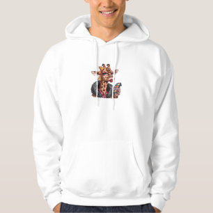 Veste À Capuche Adorable Lady Giraffe Application Maquillage Avec