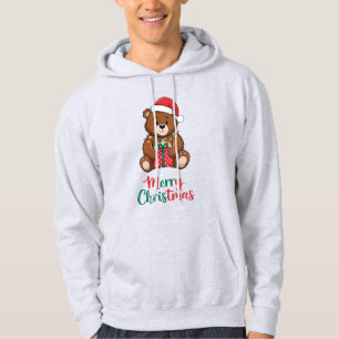Veste À Capuche Adorable ours de noël - Merry Christmas