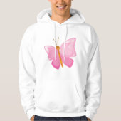 Veste À Capuche adorable Papillon de dessin rose (Devant)