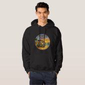 Veste À Capuche Adventure Life Retro Hippie Beach Sunset Graphic (Devant entier)
