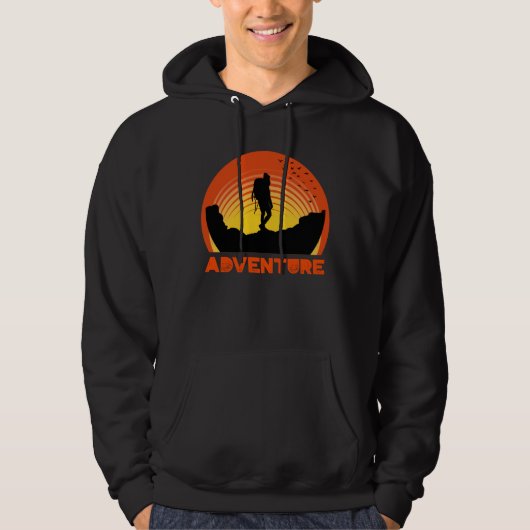 Veste À Capuche Adventure Retro Summer Sunset (Devant)