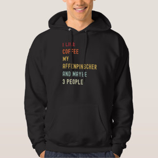 Veste À Capuche Affenpinscher Retro Chien Et Café
