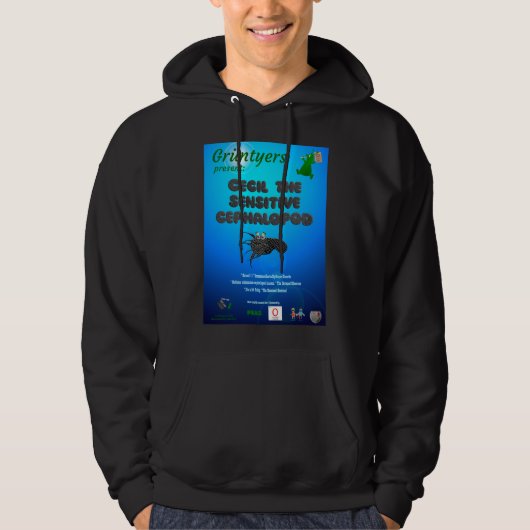 Veste À Capuche Affiche « Cecil le céphalopode sensible » (Devant)