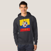 Veste À Capuche Affiche de football de Colombie (Devant entier)