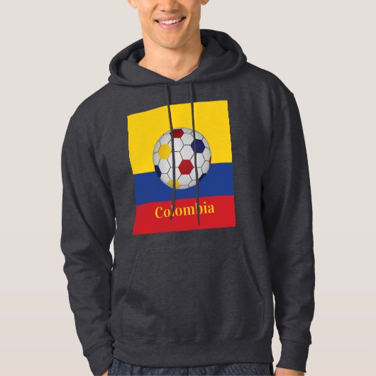 Veste À Capuche Affiche de football de Colombie (Devant)