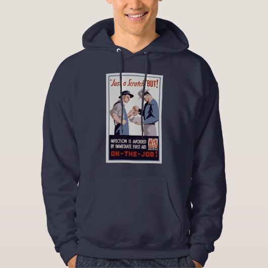 Veste À Capuche Affiche de premiers secours "Juste une égratignure (Devant)