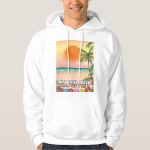 Veste À Capuche affiche de voyage de la plage de koweït