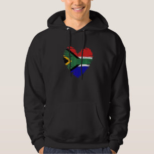 Veste À Capuche Afrique du Sud Coeur Sud-Africaine Flag Pride