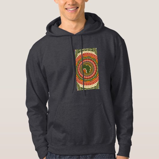 Veste À Capuche Afrocentric Dark Grey Hommes de base (Devant)