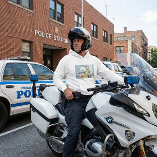 Veste À Capuche Agent de police à moto Exécution de la loi