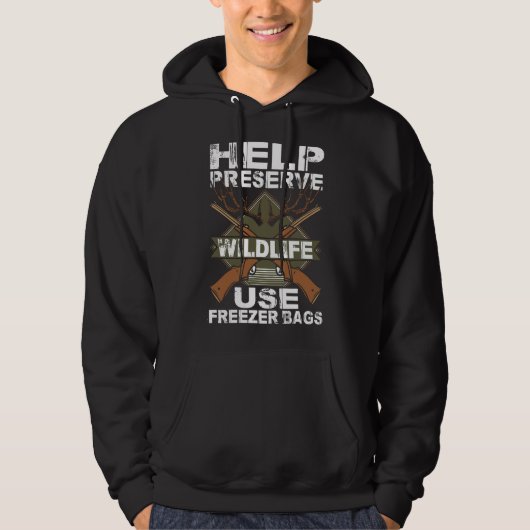 Veste À Capuche Aider à préserver la faune Utiliser des sacs congé (Devant)