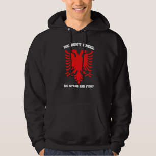 Veste À Capuche Aigle à tête double Albanie Drapeau pour les patri
