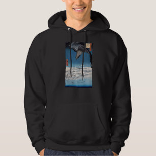 Veste À Capuche Aigle au-dessus du paysage hivernal Bois japonais