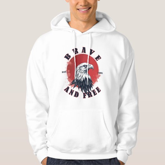 Veste À Capuche Aigle Brave et Libre (Devant)