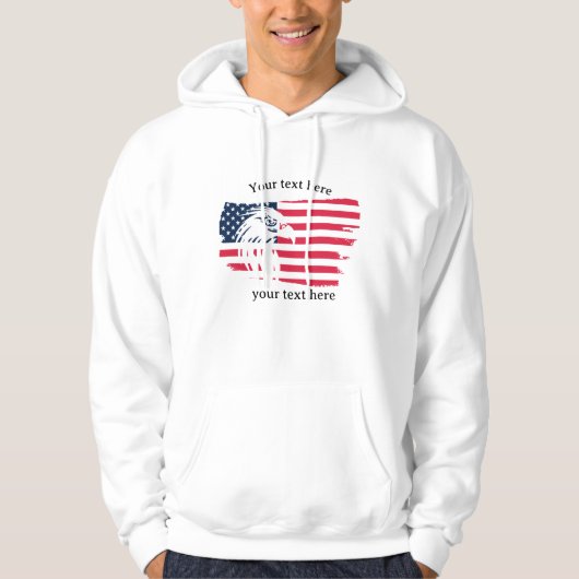 Veste À Capuche aigle et drapeau (Devant)