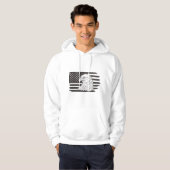 Veste À Capuche Aigle fier avec drapeau américain (Devant entier)