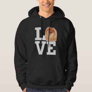 Veste À Capuche Aimer Chien Poméranie mignonne Chien Poméranie vis
