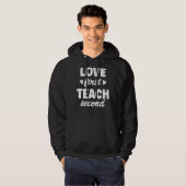 Veste À Capuche Aimer D'Abord Enseigner Seconde, Enseigner Deuxièm (Devant entier)