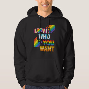 Veste À Capuche Aimez Qui Vous Voulez Lgbt Gay pride Lgbtq Rainbow