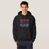 Veste À Capuche Ajouter le nom Texte Skate SK8 USA Indicateur Roug (Devant entier)