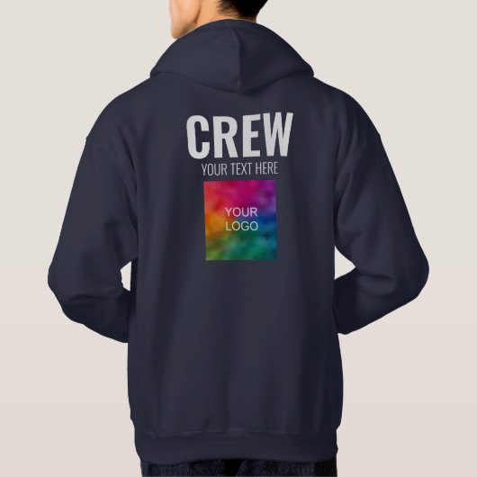 Veste À Capuche Ajouter le texte du logo ici Crew Mens Conception (Dos)