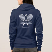 Veste À Capuche Ajouter Votre Nom Club Tennis Logo Marine Blue Cus (Dos)