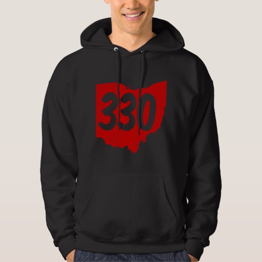Veste À Capuche Akron Warren Canton Youngstown Ohio Code de zone 3 (Devant)