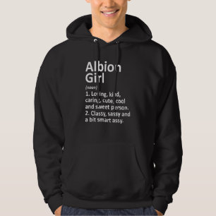 Veste À Capuche Albion Girl Mi Michigan Funny City Accueil Racines