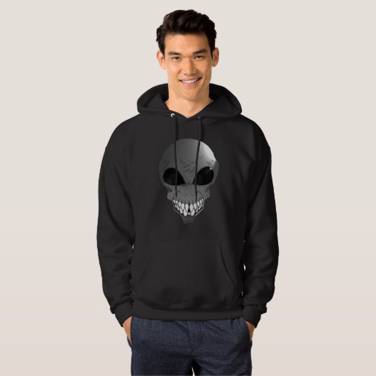 Veste À Capuche Alien gris Sweatshirt à capuchon de base pour homm (Devant entier)