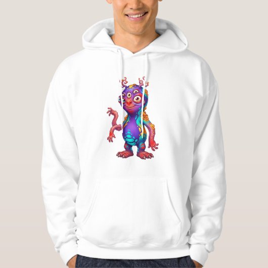 Veste À Capuche Alien multi-yeux prismatique (Devant)