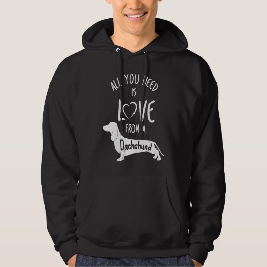 Veste À Capuche All You Need Is Love From A Dachshund Wine Owner (Devant)