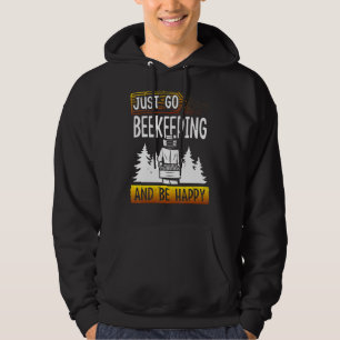 Veste À Capuche Aller À L'Apiculture Et Soyez Heureux Abeignon Ap 