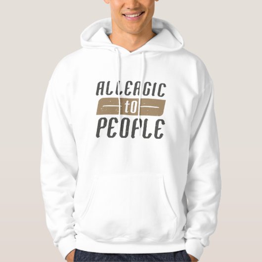 Veste À Capuche Allergie Aux Gens (Devant)