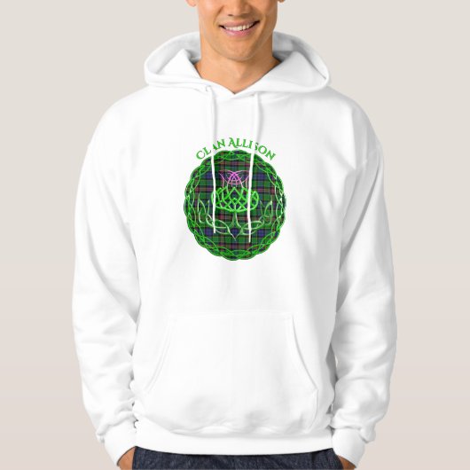 Veste À Capuche Allison Scottish Tartan Celtic Thistle (Devant)